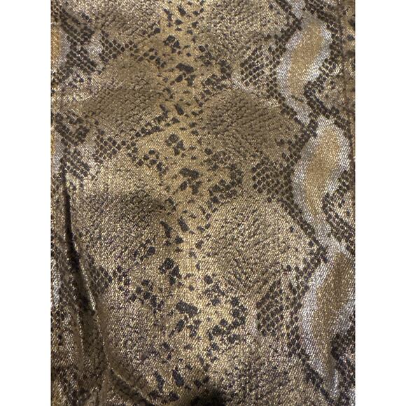 Snake print gold & brown low rise skinny ankle pants from NY & CO size 10 - Picture 10 of 13